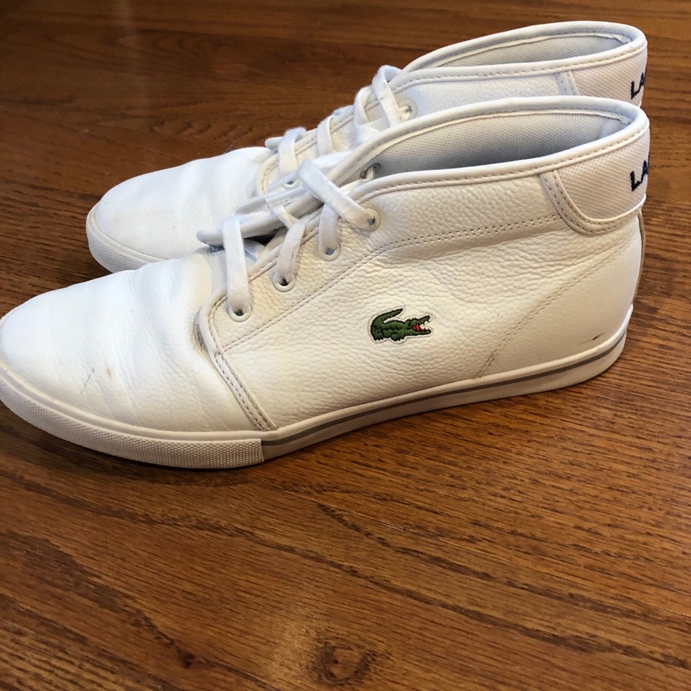 Men’s white Lacoste leather sneaker